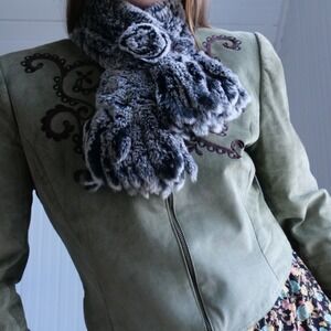 Super soft modern chinchilla scarf